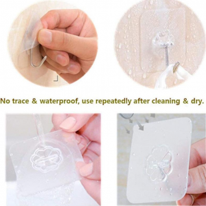 Nano-Glue Kitchen Bathroom Hanger Hook 8PCS - Image 4