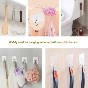 Nano-Glue Kitchen Bathroom Hanger Hook 8PCS - Image 5