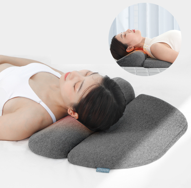 Neck Pillows for Pain Relief Sleeping, Heated Memory Foam Cervical Neck  Pillow with USB Graphene Heating and Magnetic for Stiff Neck Pain Relief,  Neck Support Pillow Bolster Pillow for Bed (Grey)