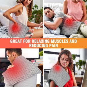 Heating Pad for Back Pain Relief, Electric Heating Pads for Cramps/Neck/Shoulder - Image 3