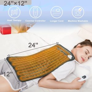 Heating Pad for Back Pain Relief, Electric Heating Pads for Cramps/Neck/Shoulder - Image 5