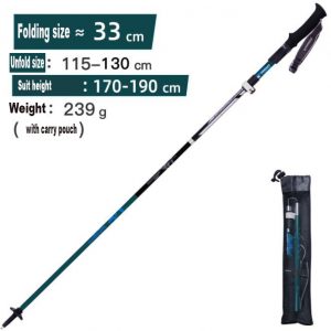 Hiking Pole, Trekking Poles Adjustable Carbon Fiber Ultralight 2 PCS - Image 3