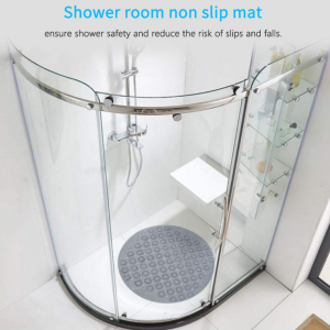 Shower Mat Round Shower Mat PVC Bathroom Mat 55cm - Image 7