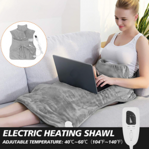 Heating Pad for Neck Shoulders Back, Pain Relief Electric Heating Pad - Image 4