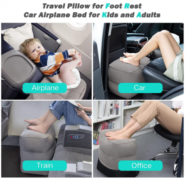 Inflatable travel sales foot pillow