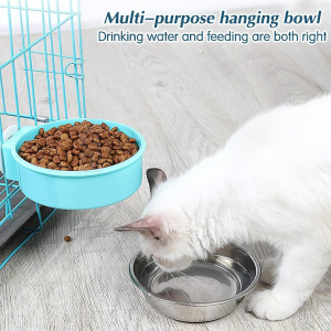 Crate Dog Bowl,Crate chick Bow, Hanging Pet Cage Bowl Food & Water Feeder 2 Pcs - Image 6