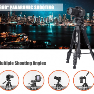 Tripod Camera Tripods, 74" Tripod Stand for Camera - Image 4