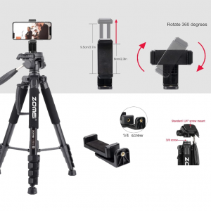 Tripod Camera Tripods, 74" Tripod Stand for Camera - Image 5