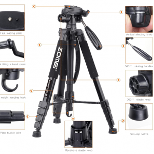 Tripod Camera Tripods, 74" Tripod Stand for Camera - Image 6